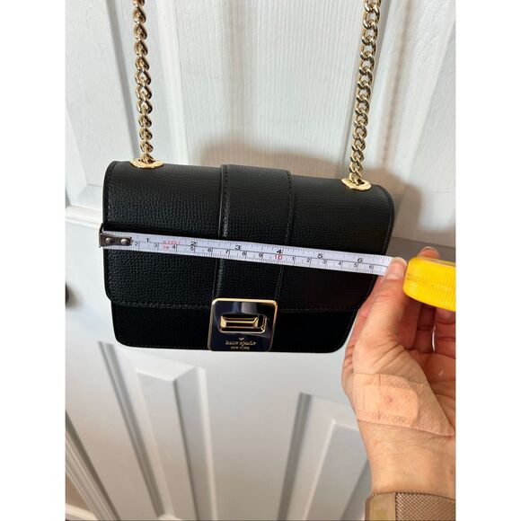 Kate spade black Phoebe Turnlock Mini Flap Crossbody new retail $399 - Picture 9 of 14